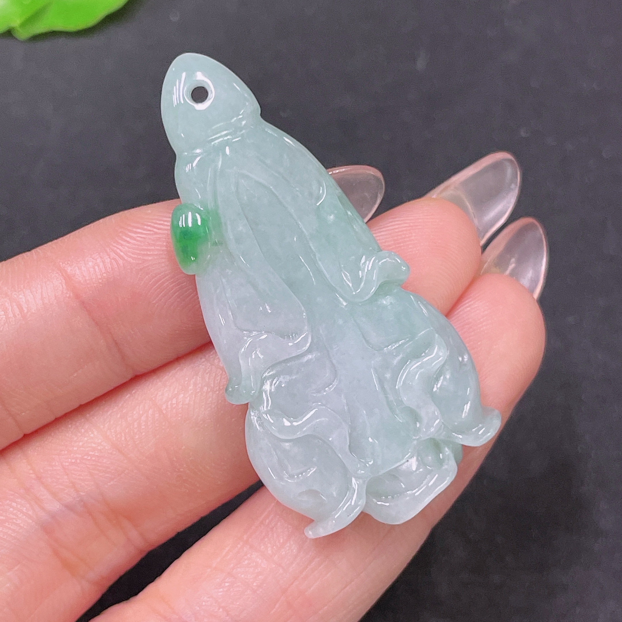 F34064112 Jadeite Pendant Cabbage Total Weight Approx.10.8g