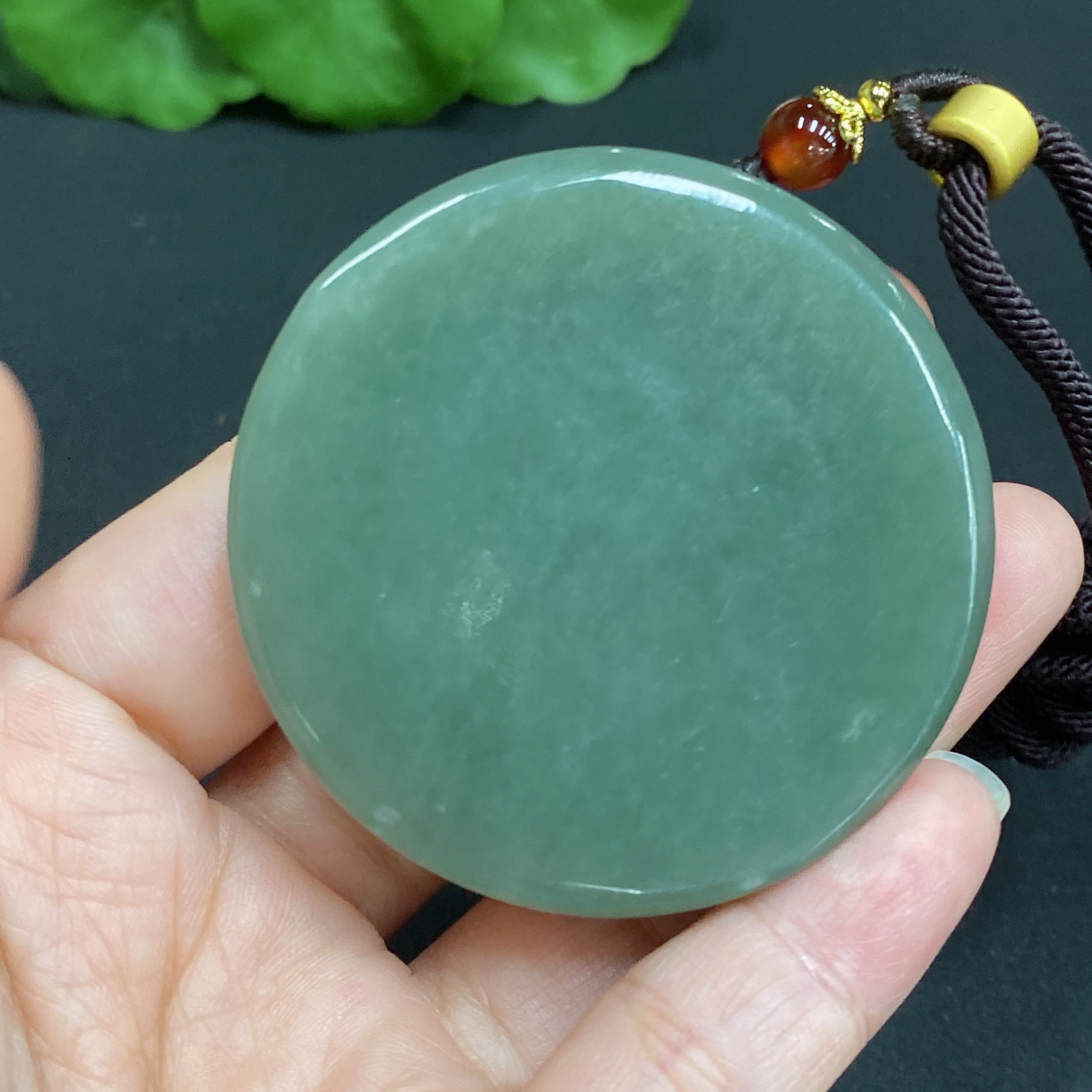 H34985529 Hetian Jade Pendant Lotus Total Weight (including rope) 60.1g