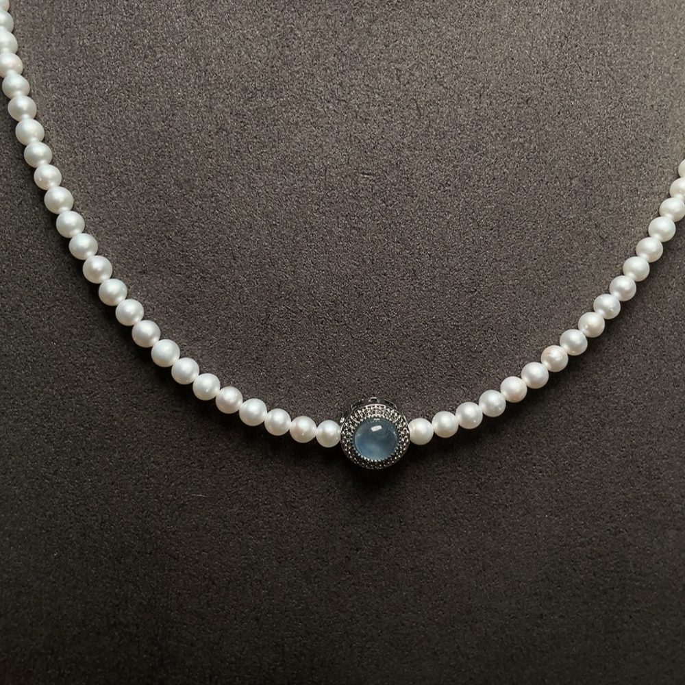 C29370555 Pearl Necklace Non-Gold Total Weight Approx. 9.76g Stone Size 3.6mm Non-Natural Accent Stones Considered