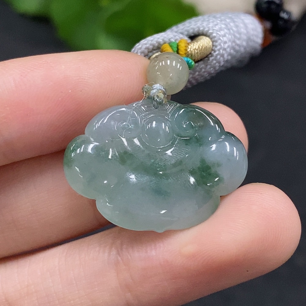F33926525 Jadeite Ruyi Pendant Total Weight Approx.6.9g
