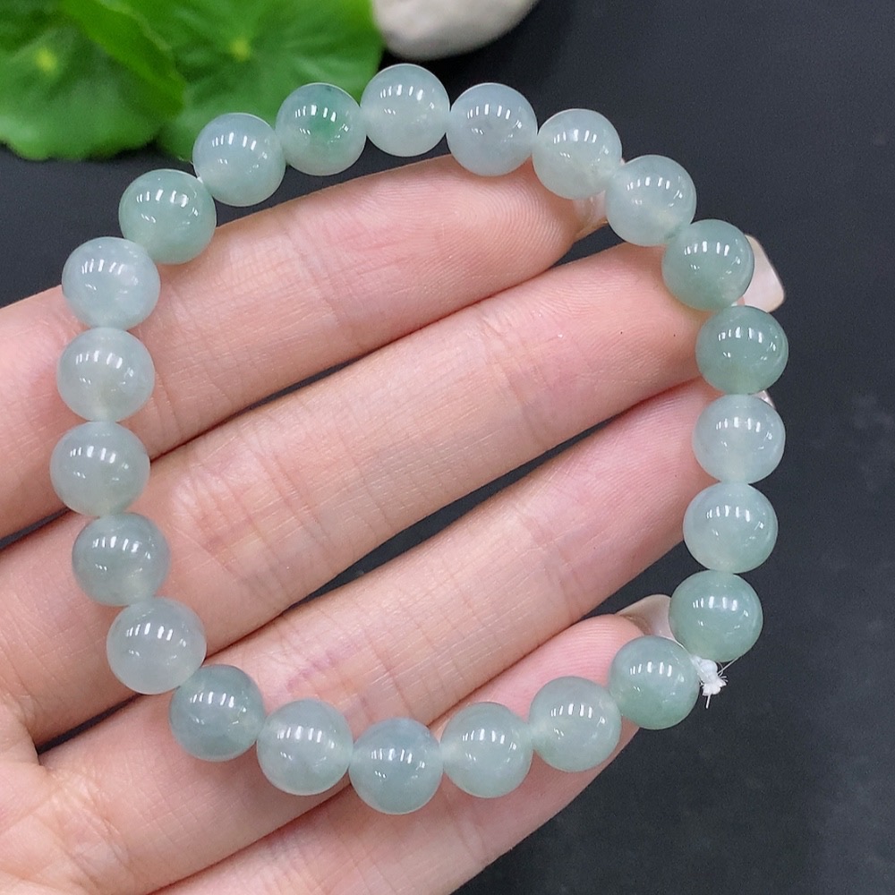 F27144480 Jadeite Bracelet Approx 7.7mm Total Weight About 20g