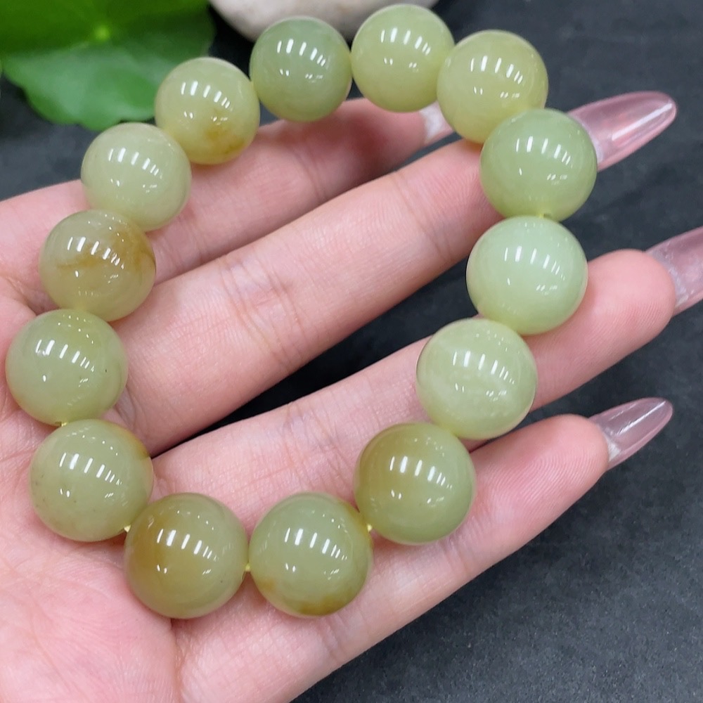 H33944796 Hetian Jade Bracelet, approx. 13.4mm, total weight approx. 57.2g