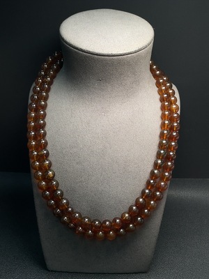 C29340362 Amber Beeswax Bead Strand, approx. 10.5mm, total weight approx. 75.29g