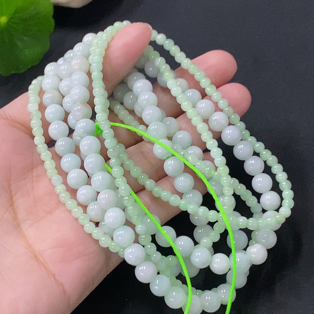 F32711364 Jadeite Bead Necklace Ring Sell as a Lot Non-Gold