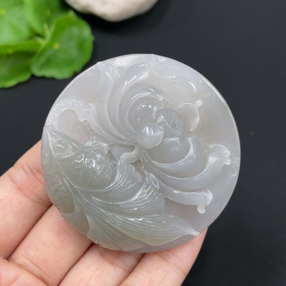 H28285233 Hetian Jade Pendant    Abundance Year After Year    Total Weight Approx. 62g