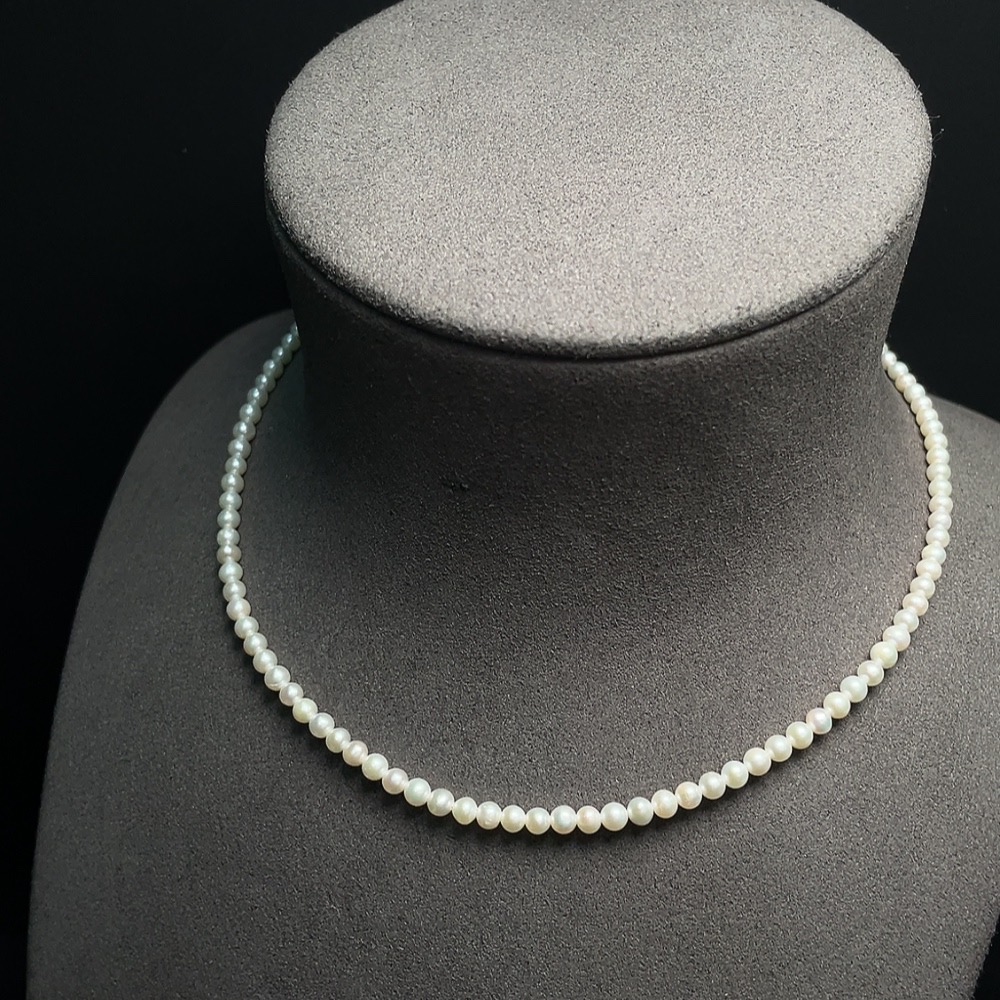 C27048576 Pearl Beaded Necklace Non-Gold Setting Approx. 3.4mm Total Weight About 7.81g