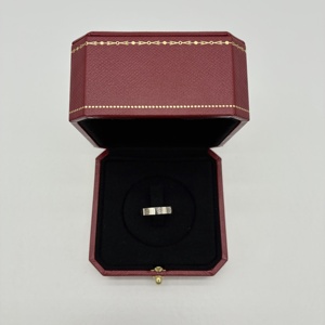 S43097700 9.8新 卡地亚 Cartier LOVE系列 18k白金戒指窄版48码 附件首饰盒 克重3.15g