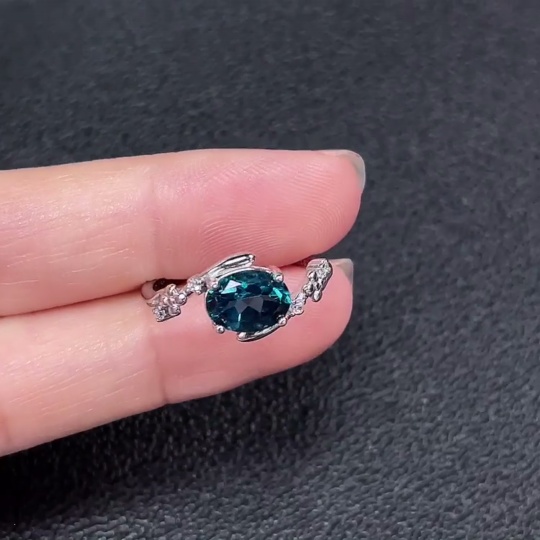 C34991247 Topaz Ring, Color Origin Undetermined, Adjustable, Non-Gold, Total Weight Approx. 2.08g, Size 5.7*8.1mm