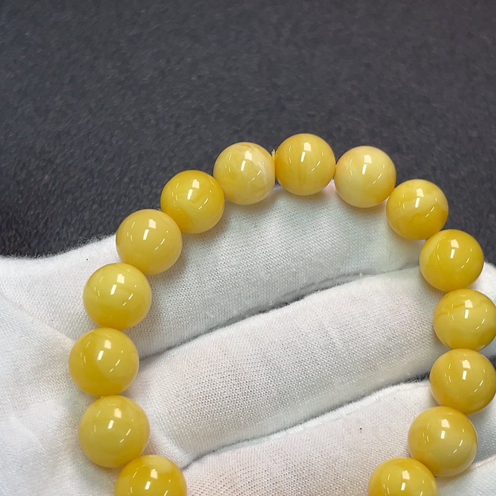 C35092201 Amber Bead Bracelet Total Weight Approx.11.24g Size 10.3mm