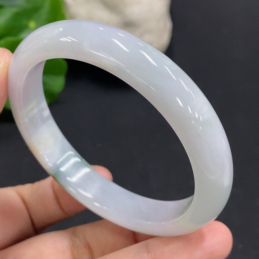 F34050538 Jadeite Regular Round Bangle Size 55 Total Weight Approx. 44.4g