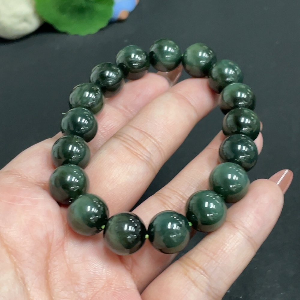 H34010920 Hetian Jade Jasper Bracelet, Approx. 11.8 mm, Total Weight Approx. 46.8g