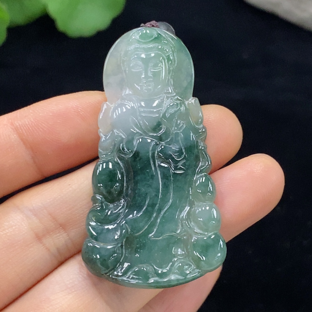 F30501727 JadeitePendant Avalokiteshvara Total Weight Approx.14.28g