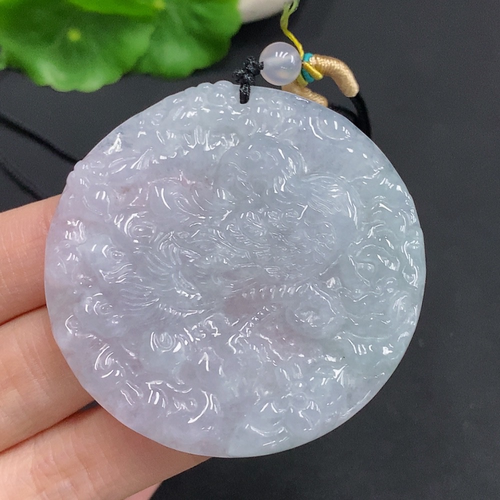 F32808377 Jadeite Peacock Pendant