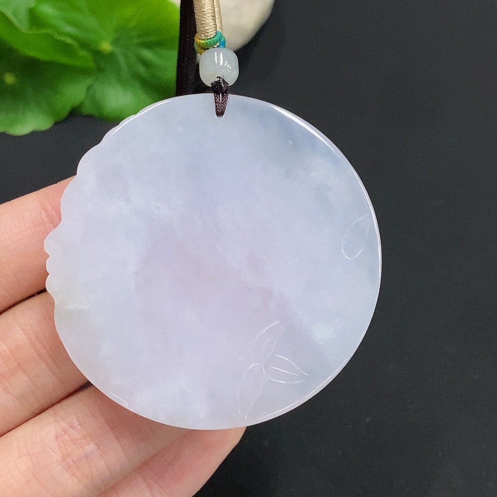 F35125228 Jadeite Buddha Pendant with Cord, Total Weight Approximately 34.6g