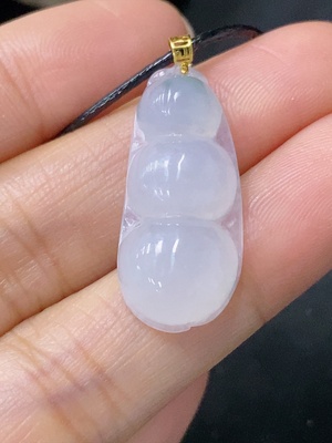 F35117618 Jadeite Pendant Lucky Bean 18k Total Weight Approx. 3.65g Including Rope