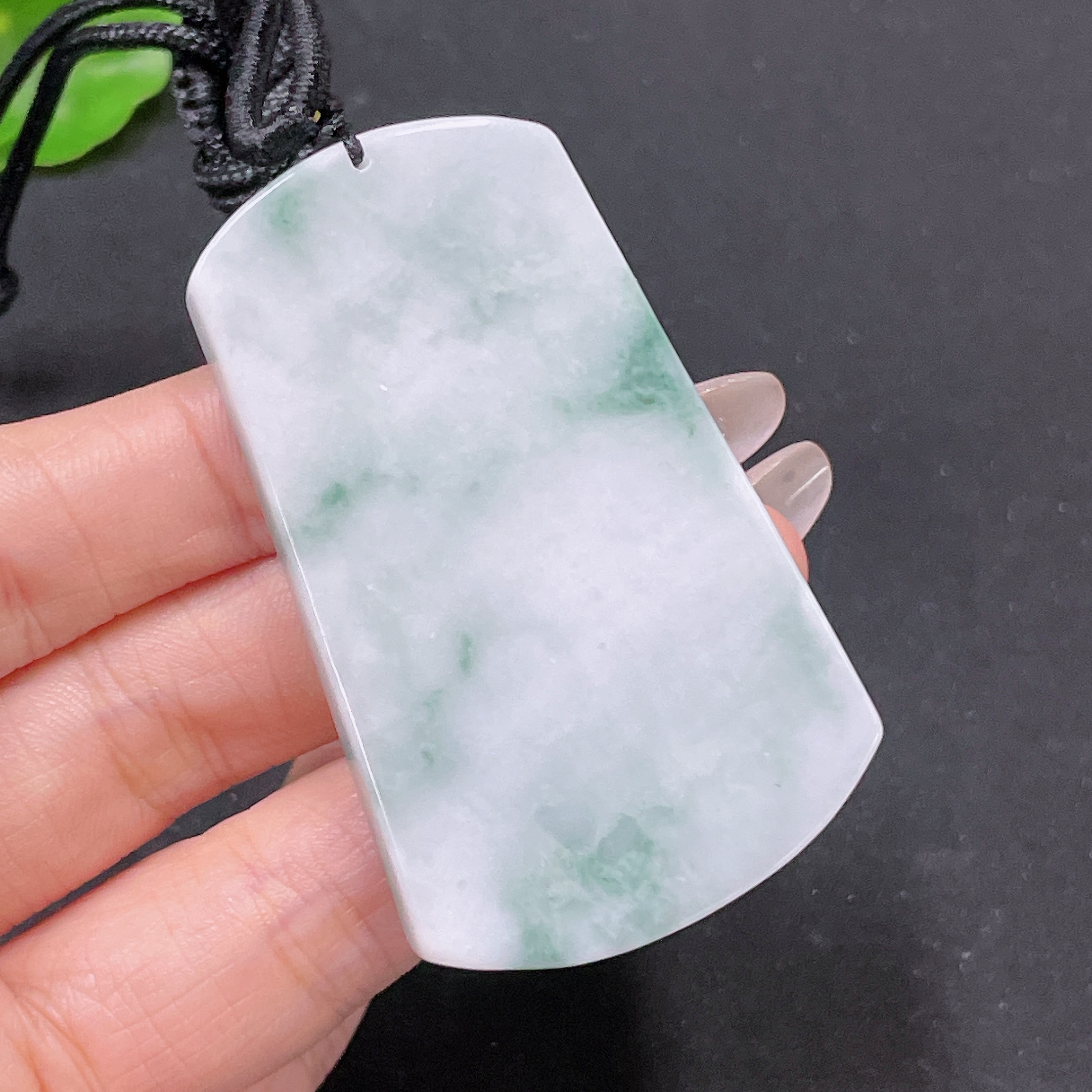 F35105359 Jadeite Pendant Plain Pendant with Cord Total Weight Approx. 40.68g