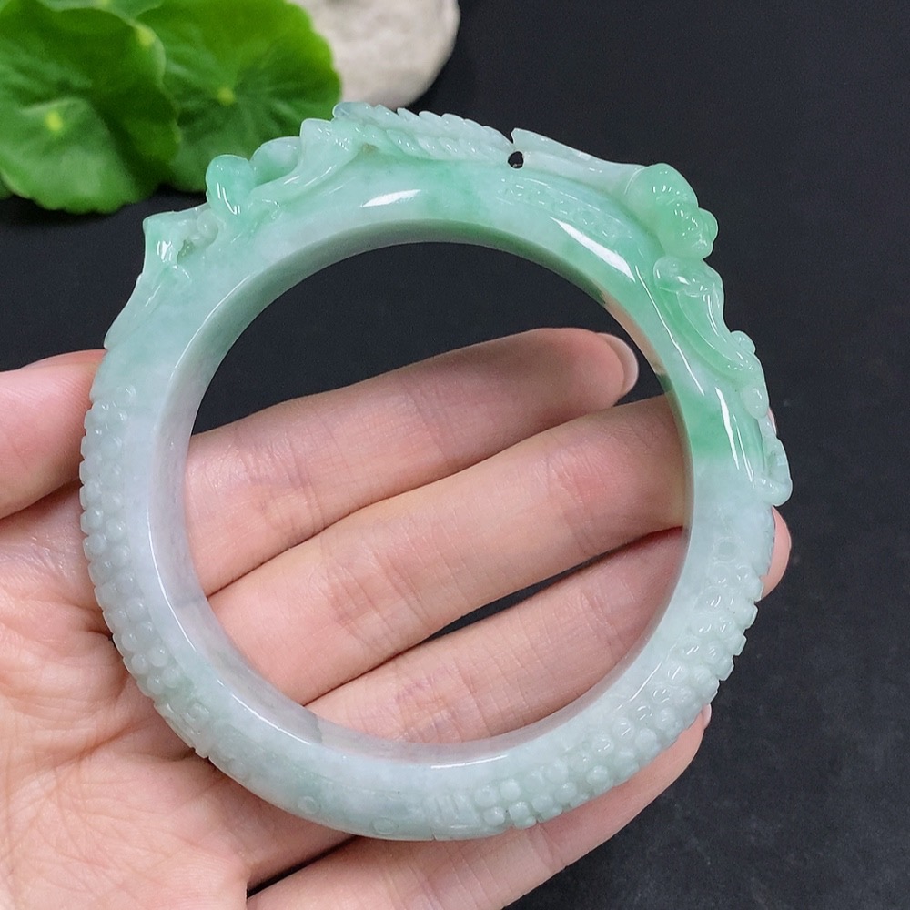 F34962595 Jadeite Round Bracelet Total Weight Approx. 78.5g Size 57