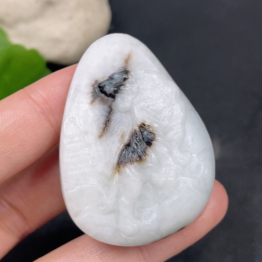 H31635340 Hetian Jade Pendant - Ascending Mountain Tiger, Total Weight Approx. 29.7g, Color Origin Undetermined