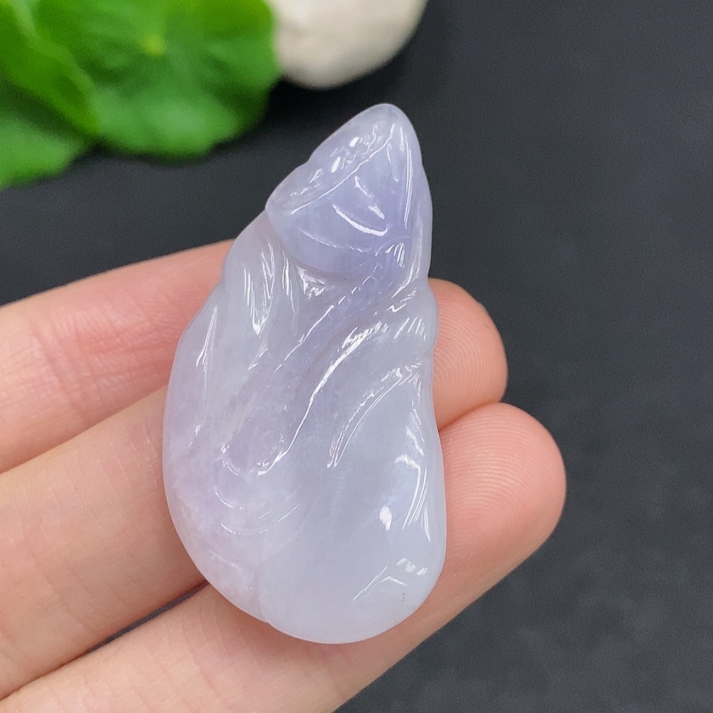 F33908130 Jadeite Blossom of Wealth and Honor Pendant Total Weight Approximately 9g