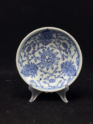 W41943483 陶瓷 全品 清青花花卉盘