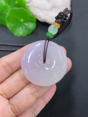 F43167838 翡翠平安扣挂件 货品总重约26.1g 配珠非A