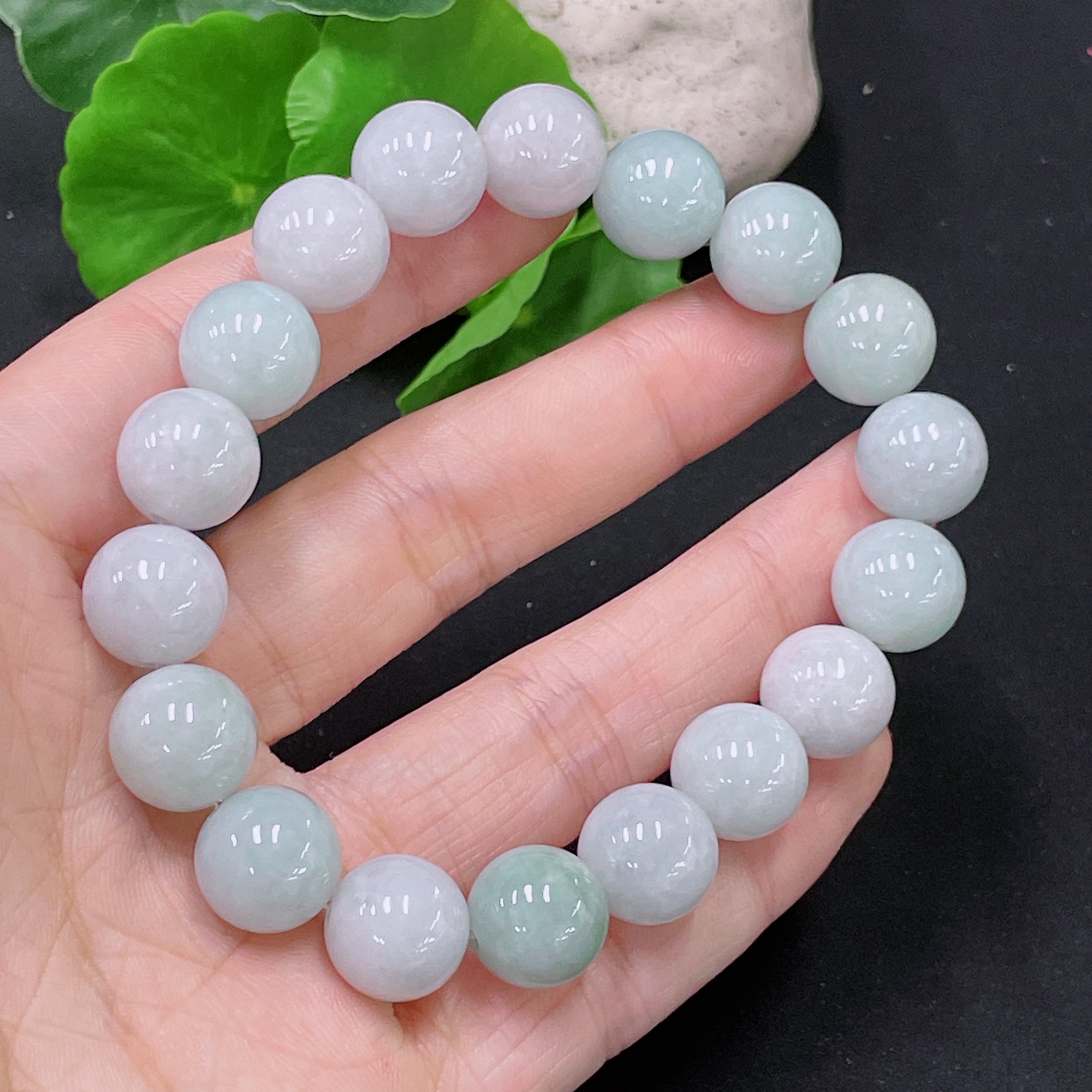 F33893080 Jadeite Bracelet Approximately 12mm, Total Weight About 53.1g