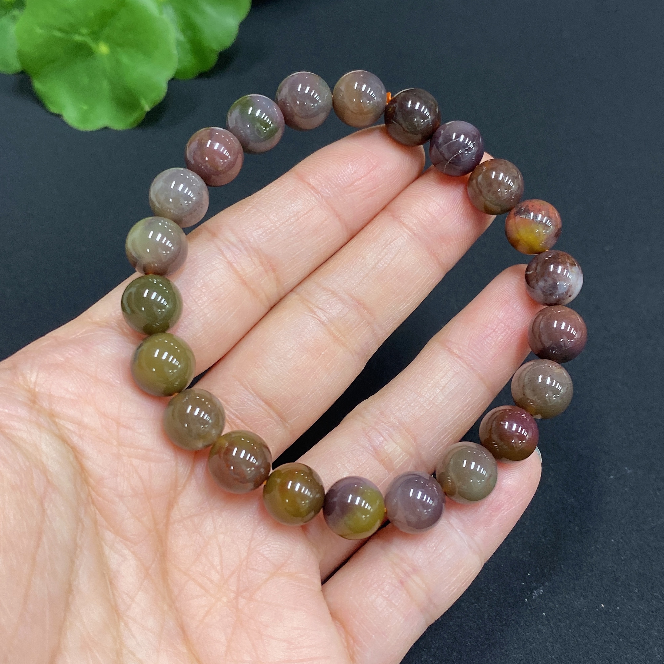 H32759952 Salt Source Agate Bracelet, approx. 8.3mm, total weight approx. 20g