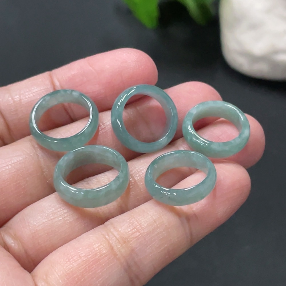 F35109445 Jadeite Ring Set Sell as a Lot Total Weight Approx. 5.38g