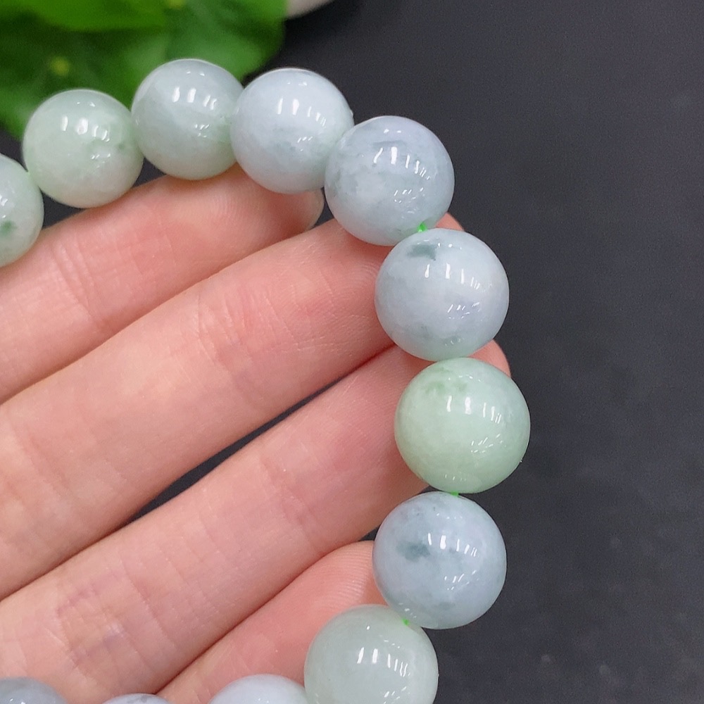 F33830565 JadeiteBead Bracelet, Total Weight Approx. 44.3g, Size About 11.5mm