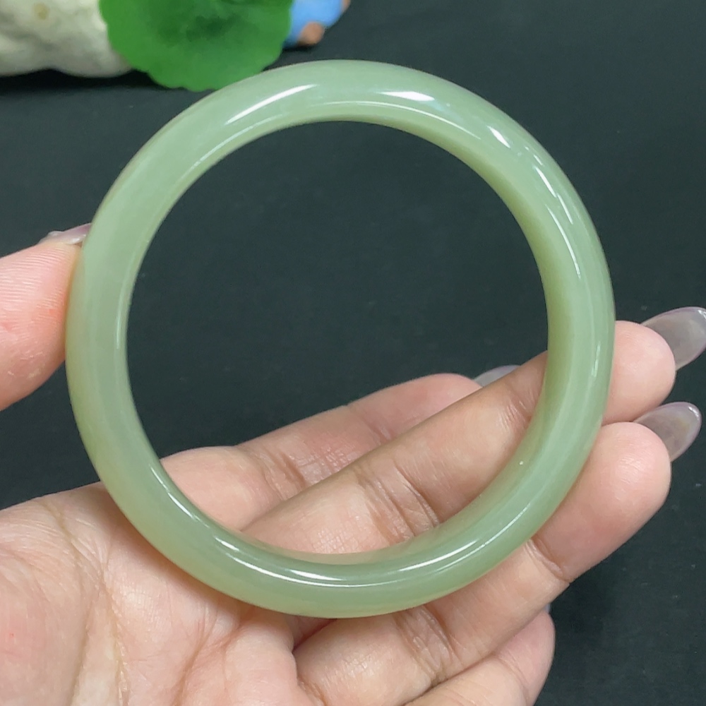 H33939600 Hetian Jade Round Bracelet Size 60.3 Total Weight Approx. 49.7g