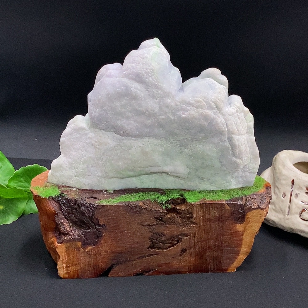 F35125229 Jadeite Landscape Ornament Total Weight Approx. 664.9g (including other mineral components)
