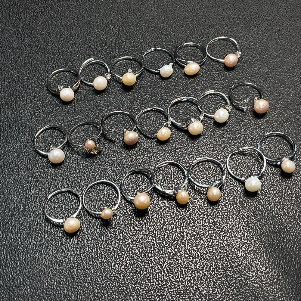 C34009467 Pearl Ring Adjustable Non-Gold Total Weight Approx. 31.97g Sell as a Lot