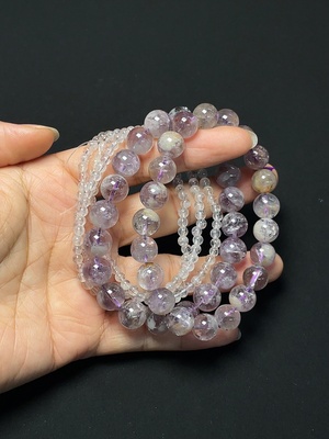 C46537408 水晶手串+珠串 可见有机物 货品总重约65.46克 一手走
