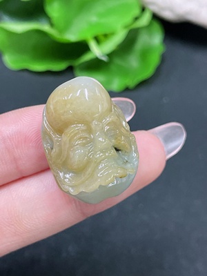 F34021513 Jadeite Pendant Yellow Color Origin Undetermined Contains Color Polishing Powder Total Weight Approximately 12.9g