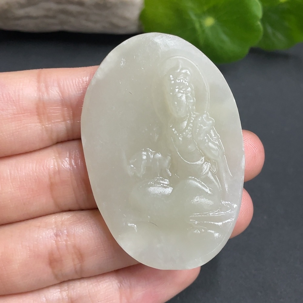 H15639958 Hetian Jade Guanyin Pendant, Total Weight Approx. 25.76g