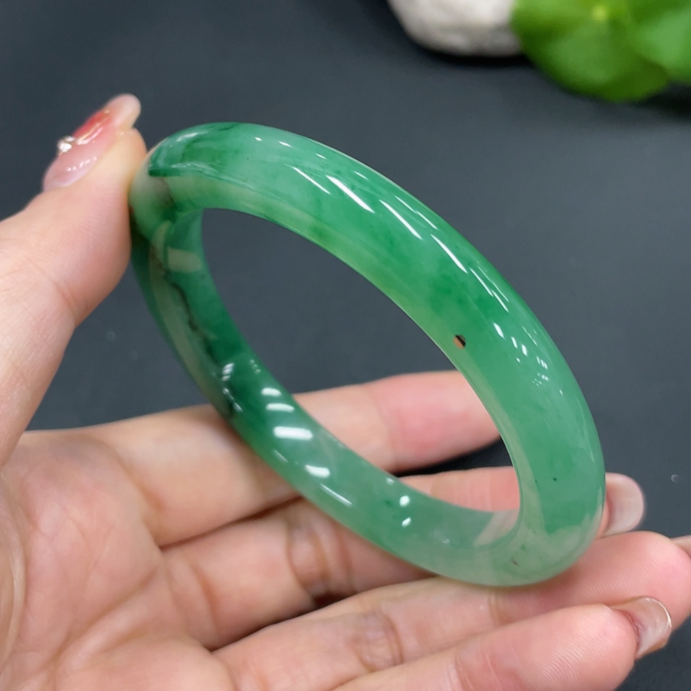 H24736849 Dulong jade round bracelet size 54.3, total weight about 34.9g