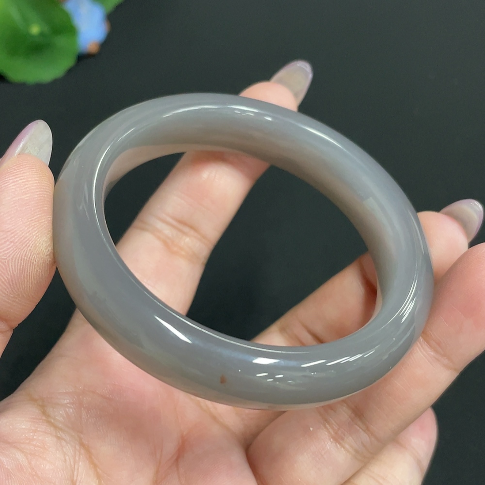 H33900793 Hetian Jade Round Bracelet Size 55 Total Weight Approx. 57.1g