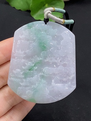 F32787279 Jadeite Pendant Landscape with Cord Total Weight Approx. 35.68g