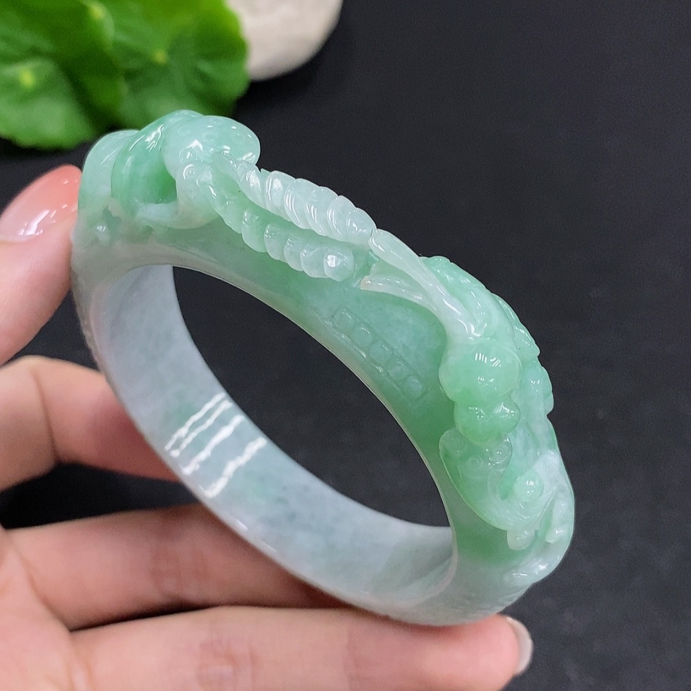 F34962595 Jadeite Round Bracelet Total Weight Approx. 78.5g Size 57