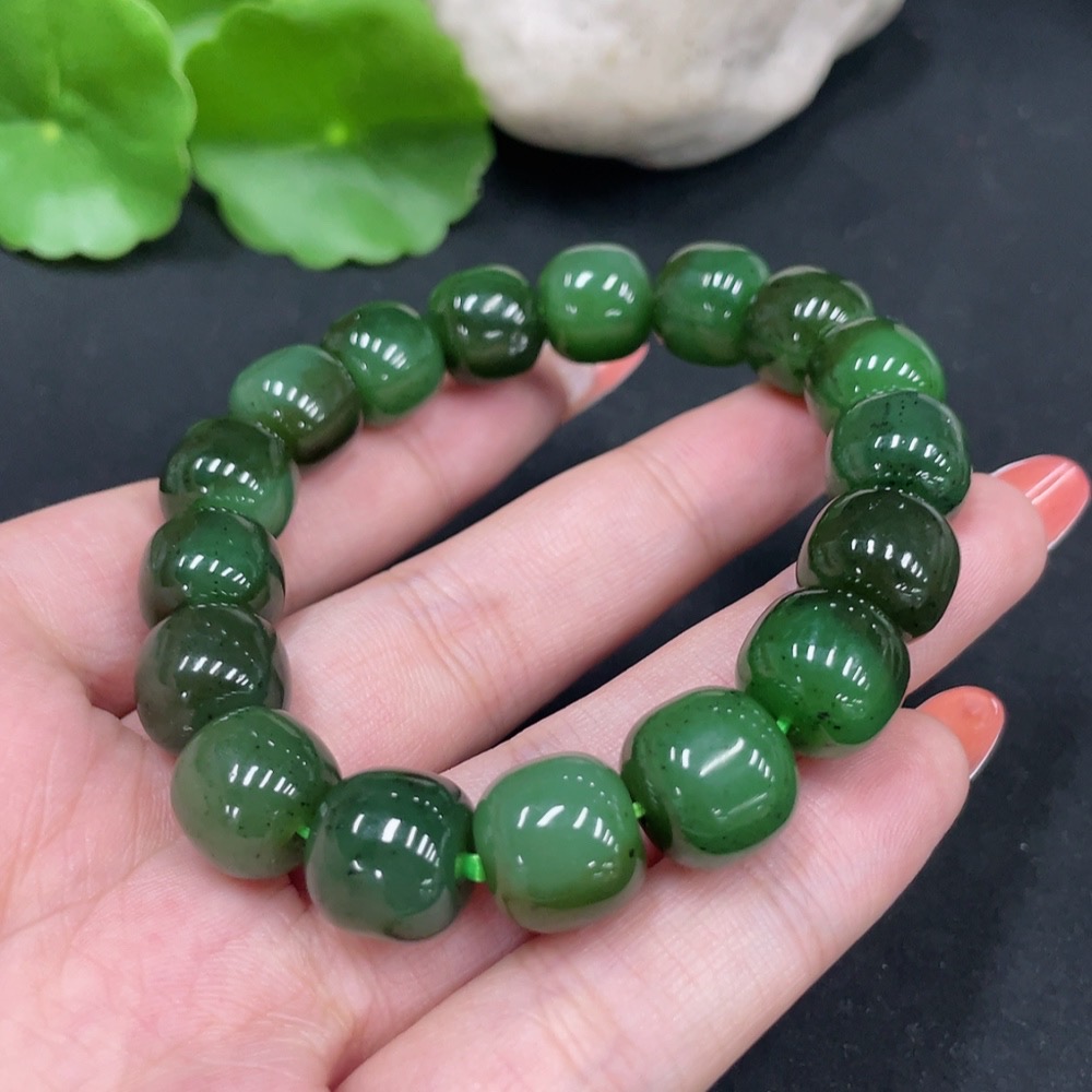 H34062985 Hetian Jade Bracelet, Approx. 11.2mm, Total Weight Approx. 47.6g
