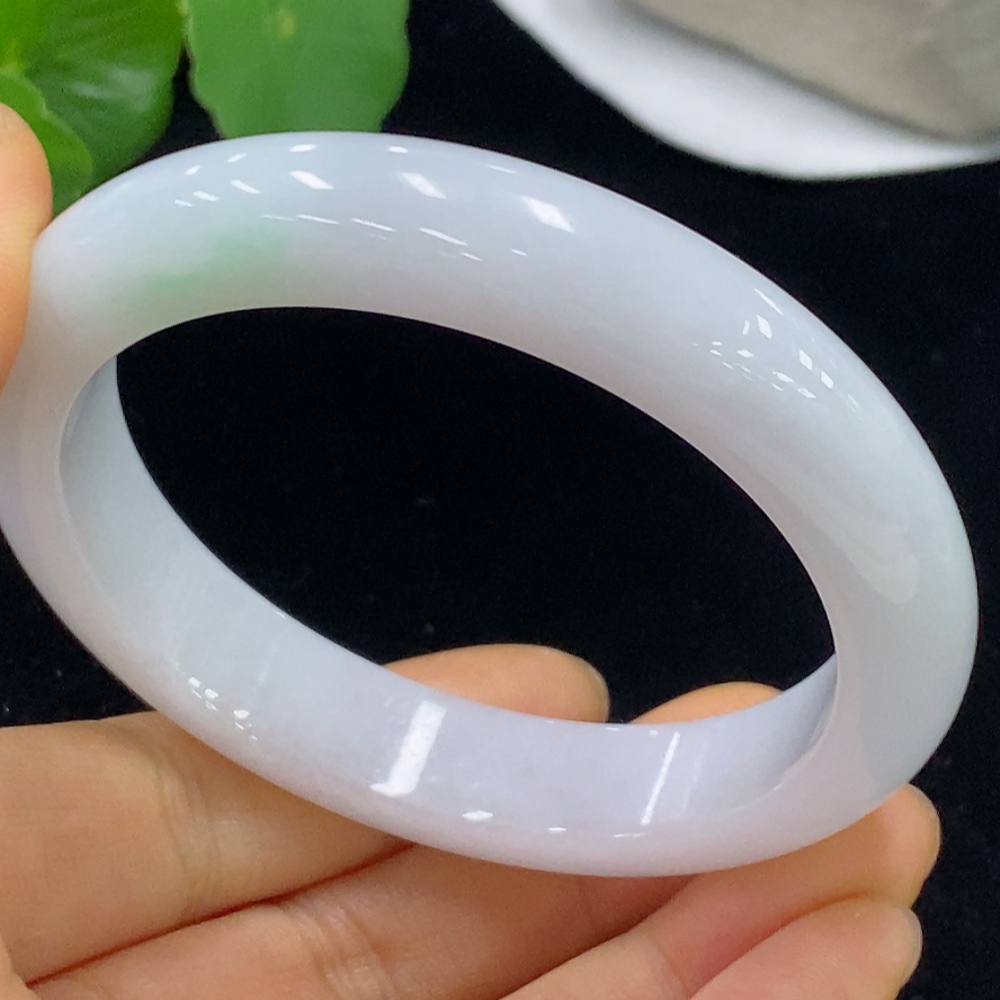 F35136882 Jadeite Round Bangle, Total Weight Approx. 60.61g, Size 58.2