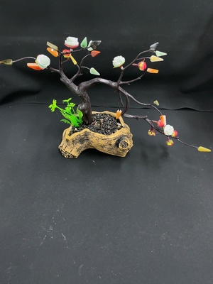 F42970129 翡翠摆件 花开富贵