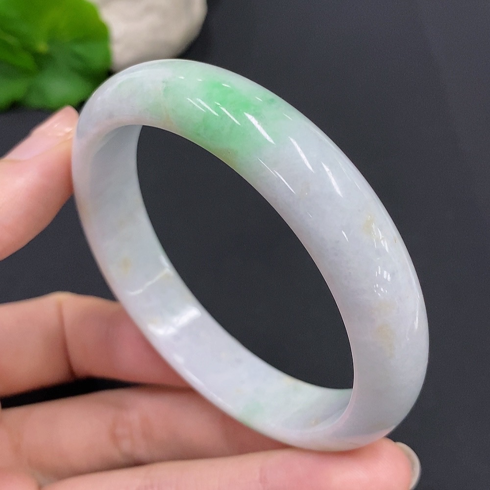F28272257 Jadeite Round Bangle Total Weight Approx. 46.1g Size 56.5