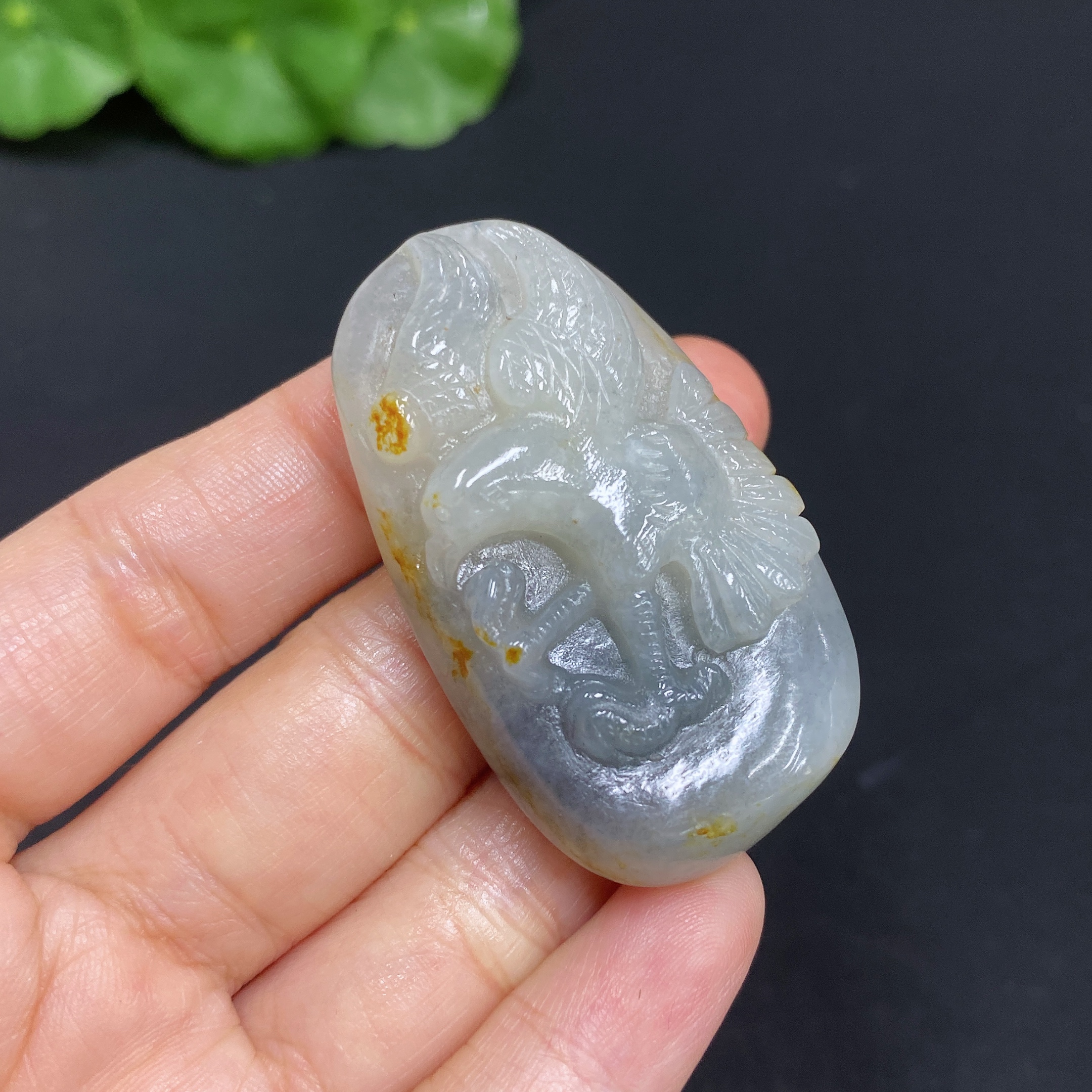 H31693180 Hetian Jade Pendant - Great Achievements Ahead - Total weight approx. 30.4g - Undetermined skin color origin