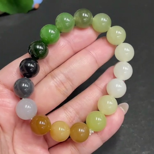 H30503151 Hetian Jade Bracelet, Size 11.8mm Approx., Total Weight About 45.3g