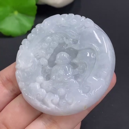 F25921461 Jadeite Enlightenment Pendant Total Weight Approx. 54.4g