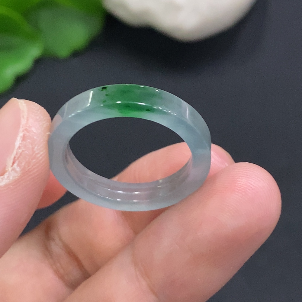 F34050378 Jadeite Ring Size 18 Total Weight Approx. 2.3g