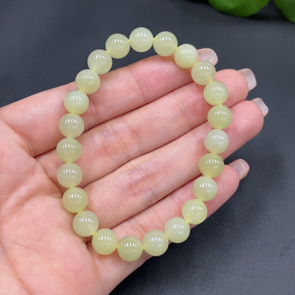 H24735590 Hetian Jade Bracelet Approx. 7.8mm Total Weight Approx. 17.8g