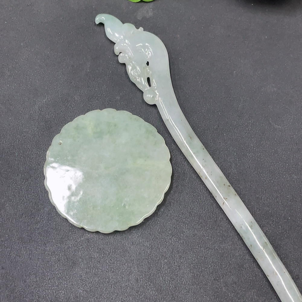 F19132049 Jadeite Pendants, 2 Pieces in One Lot