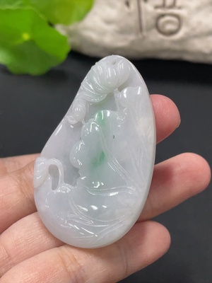 F34978398 Jadeite Auspicious Harmony Pendant